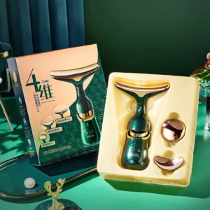 3 Em 1 facial massageador de rosto e Pescoço LED Vibração Fototerapia-N7