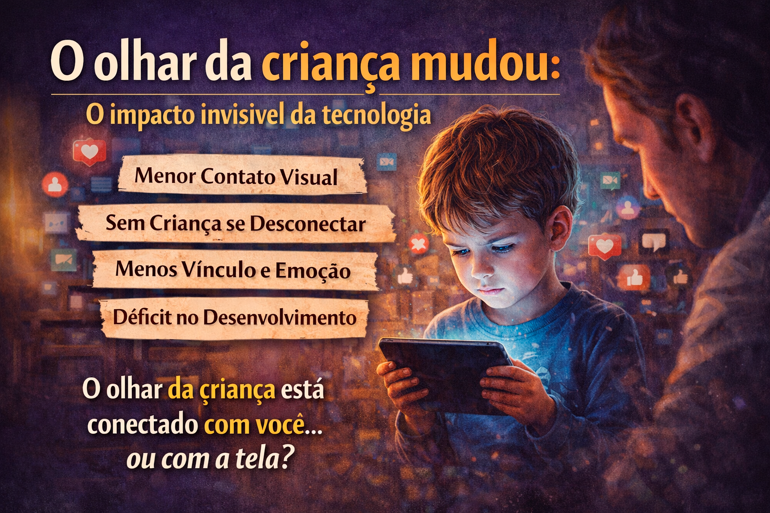 O olhar da criança mudou