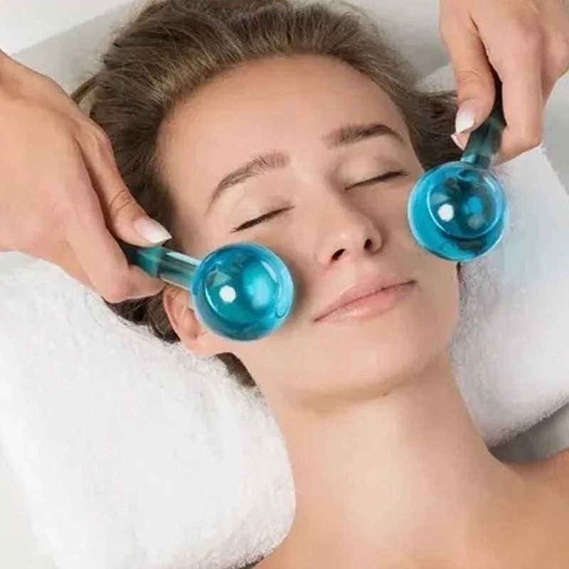Kit 2 Ice Globes para Massagem Facial